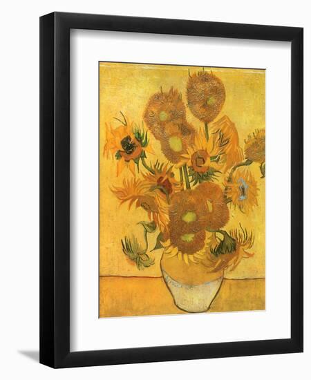 Vase with Sunflowers, 1889-Vincent van Gogh-Framed Giclee Print