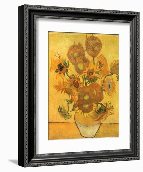 Vase with Sunflowers, 1889-Vincent van Gogh-Framed Giclee Print