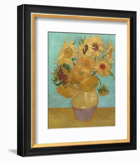 Vase with Twelve Sunflowers, 1889-Vincent van Gogh-Framed Art Print