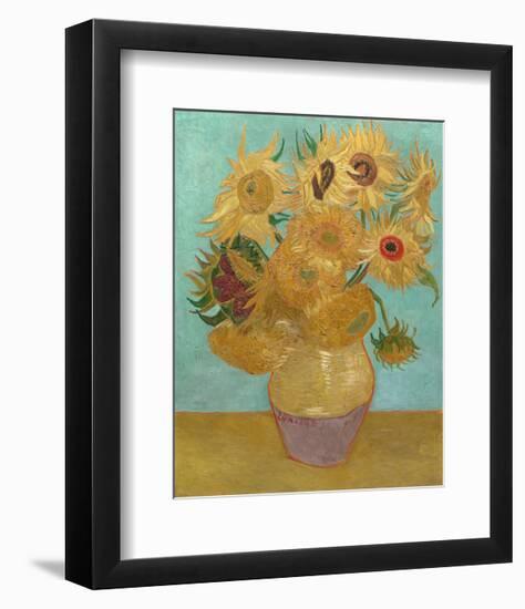 Vase with Twelve Sunflowers, 1889-Vincent van Gogh-Framed Art Print