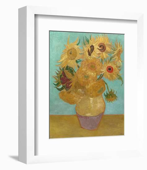 Vase with Twelve Sunflowers, 1889-Vincent van Gogh-Framed Art Print