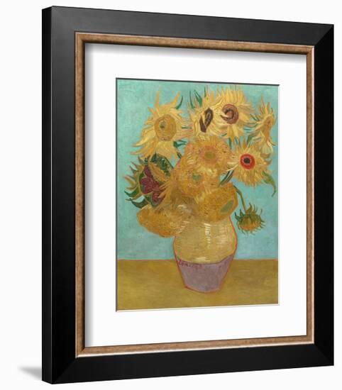 Vase with Twelve Sunflowers, 1889-Vincent van Gogh-Framed Giclee Print