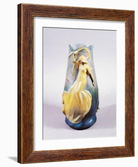 Vase with Two Female Dancers, Circa 1900-Vincent Haddelsey-Framed Giclee Print