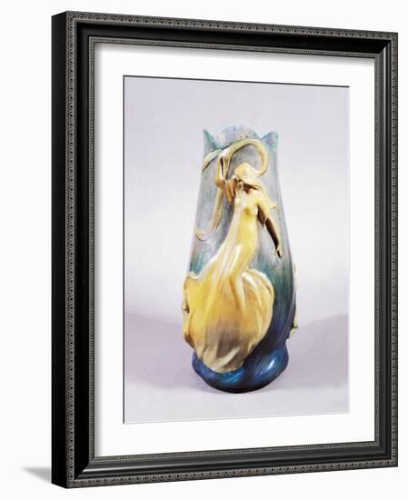 Vase with Two Female Dancers, Circa 1900-Vincent Haddelsey-Framed Giclee Print