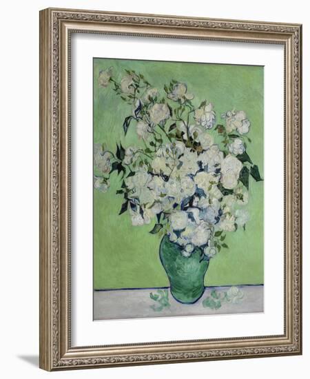 Vase with White Roses, 1890-Vincent van Gogh-Framed Premium Giclee Print