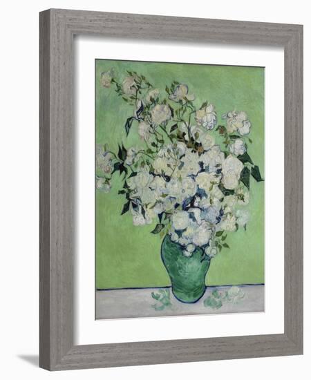 Vase with White Roses, 1890-Vincent van Gogh-Framed Giclee Print