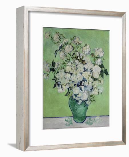 Vase with White Roses, 1890-Vincent van Gogh-Framed Giclee Print