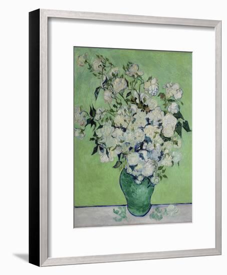 Vase with White Roses, 1890-Vincent van Gogh-Framed Giclee Print