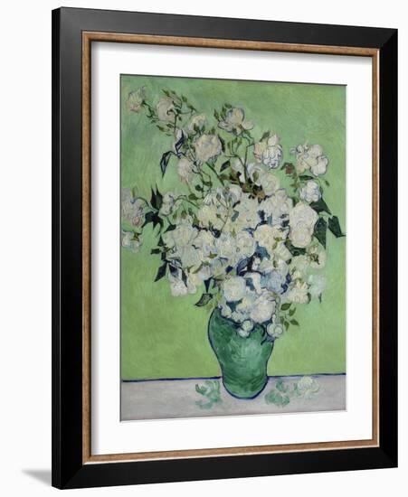 Vase with White Roses, 1890-Vincent van Gogh-Framed Giclee Print
