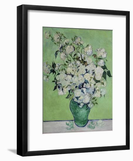 Vase with White Roses, 1890-Vincent van Gogh-Framed Giclee Print