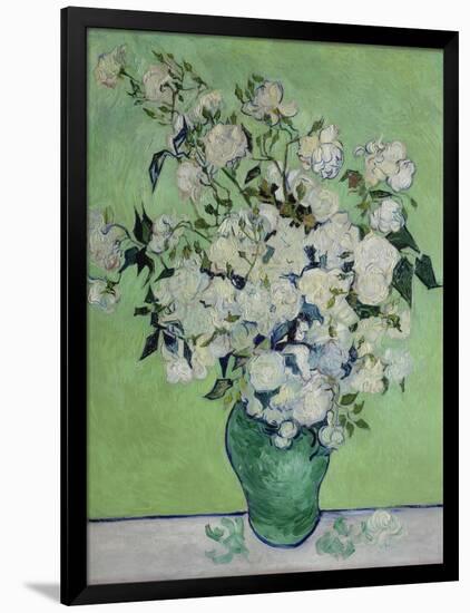 Vase with White Roses, 1890-Vincent van Gogh-Framed Premium Giclee Print