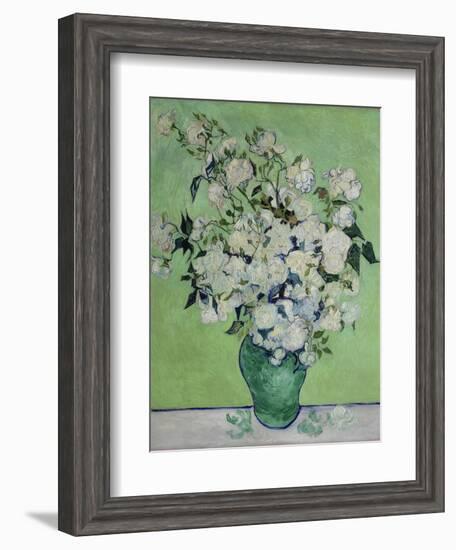 Vase with White Roses, 1890-Vincent van Gogh-Framed Giclee Print