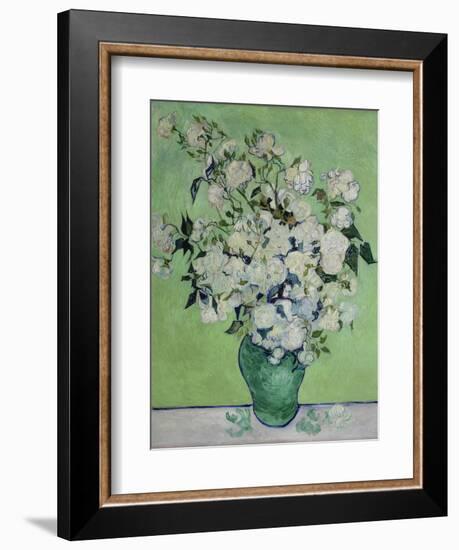 Vase with White Roses, 1890-Vincent van Gogh-Framed Giclee Print