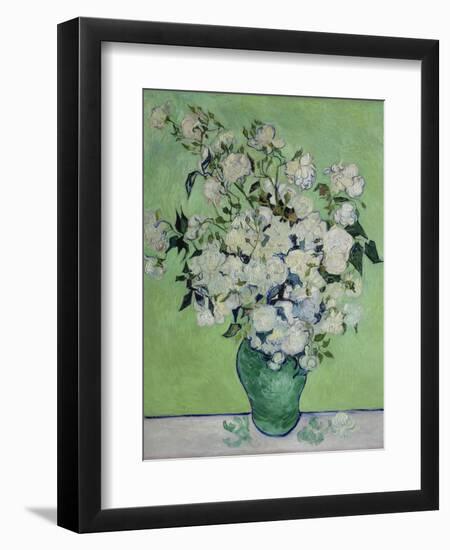 Vase with White Roses, 1890-Vincent van Gogh-Framed Giclee Print