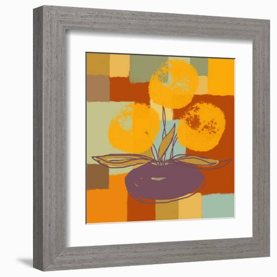 Vase with Yellow flowers-Yashna-Framed Art Print