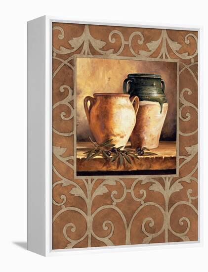 Vases with Olives-Andres Gonzales-Framed Stretched Canvas