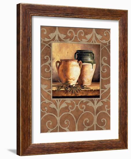 Vases with Olives-Andres Gonzales-Framed Art Print