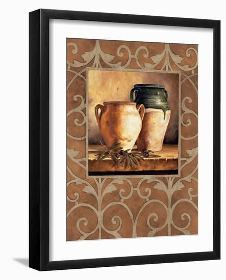 Vases with Olives-Andres Gonzales-Framed Art Print