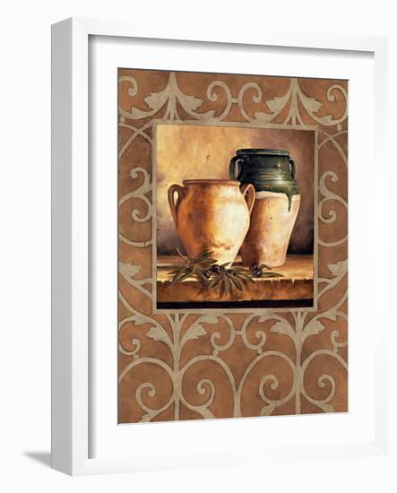 Vases with Olives-Andres Gonzales-Framed Art Print