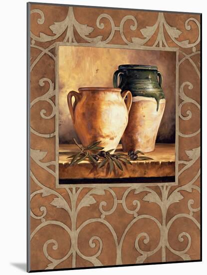 Vases with Olives-Andres Gonzales-Mounted Art Print