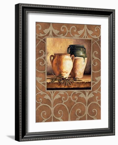 Vases with Olives-Andres Gonzales-Framed Art Print