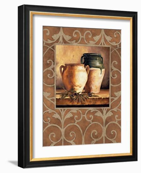 Vases with Olives-Andres Gonzales-Framed Art Print