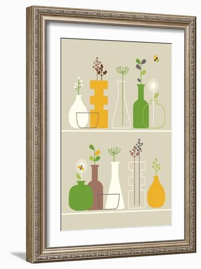 Vases-Dicky Bird-Framed Giclee Print