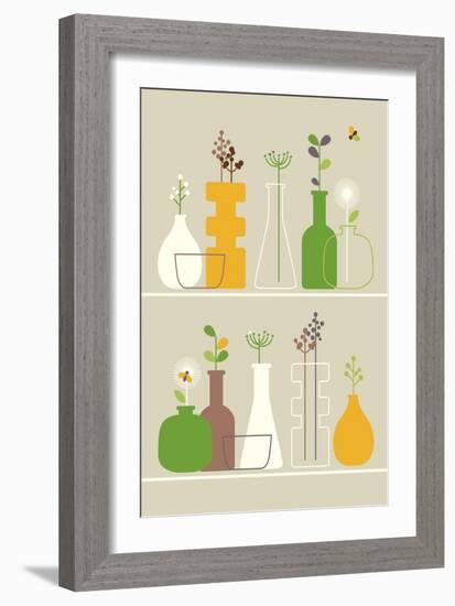 Vases-Dicky Bird-Framed Giclee Print