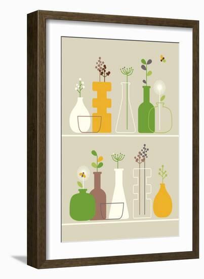 Vases-Dicky Bird-Framed Giclee Print