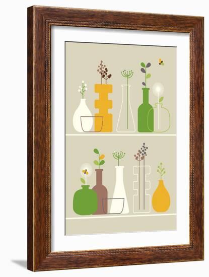 Vases-Dicky Bird-Framed Giclee Print