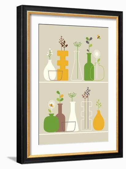 Vases-Dicky Bird-Framed Giclee Print