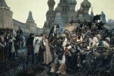 View of the Monument to Peter the Great in Senate Square, St. Petersburg, 1870-Vasilii Ivanovich Surikov-Giclee Print
