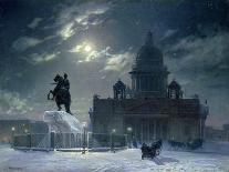 View of the Monument to Peter the Great in Senate Square, St. Petersburg, 1870-Vasilii Ivanovich Surikov-Giclee Print