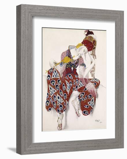 Vaslav Nijinsky as Iksender in La Péri (The Flower of Immortality)-Leon Bakst-Framed Premium Giclee Print