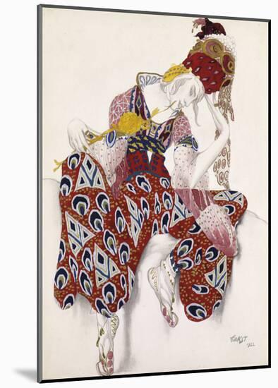 Vaslav Nijinsky as Iksender in La Péri (The Flower of Immortality)-Leon Bakst-Mounted Premium Giclee Print