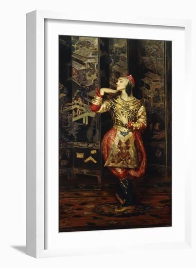 Vaslav Nijinsky in Danse Orientale, 1910-Jacques-emile Blanche-Framed Giclee Print