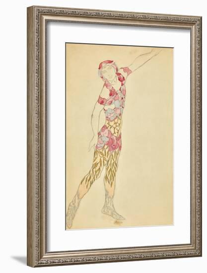 Vaslav Nijinsky in Le Spectre de la Rose-Leon Bakst-Framed Premium Giclee Print