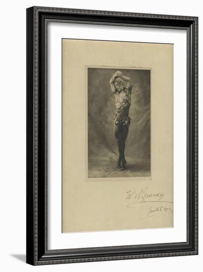 Vaslav Nijinsky in the Ballet Le Spectre De La Rose, 1911-null-Framed Giclee Print