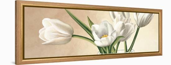 Vaso con tulipani bianchi-Eva Barberini-Framed Stretched Canvas