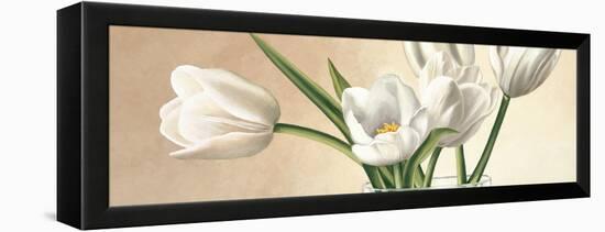 Vaso con tulipani bianchi-Eva Barberini-Framed Stretched Canvas