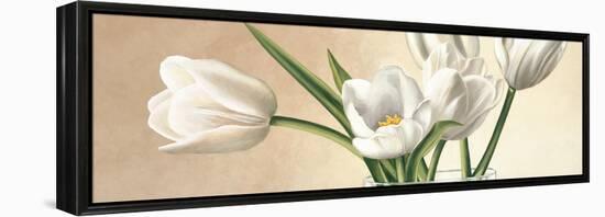 Vaso con tulipani bianchi-Eva Barberini-Framed Stretched Canvas