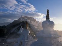 Potala at Sunrise, Lhasa, Tibet-Vassi Koutsaftis-Framed Premier Image Canvas