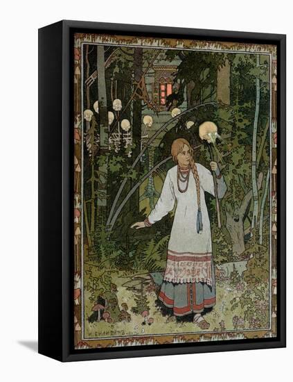 Vassilissa in the Forest, Illustration from the Russian Folk Tale, "The Very Beautiful Vassilissa"-Ivan Bilibin-Framed Premier Image Canvas