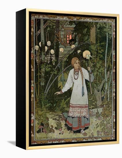 Vassilissa in the Forest, Illustration from the Russian Folk Tale, "The Very Beautiful Vassilissa"-Ivan Bilibin-Framed Premier Image Canvas
