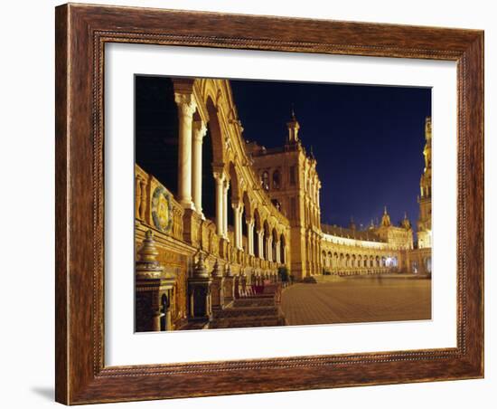 Vast Semi-Circular Plaza De España in Seville-Andrew Watson-Framed Photographic Print