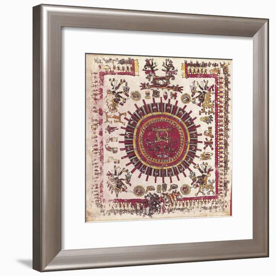 Vatican, Aztec Calendar, from the Codex Borgianus Mexicanus 1-null-Framed Giclee Print