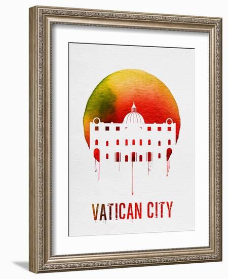 Vatican City Landmark Red-null-Framed Art Print