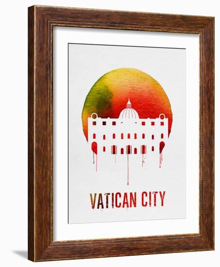 Vatican City Landmark Red-null-Framed Art Print