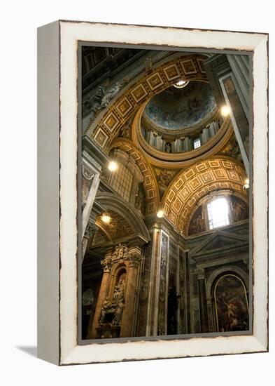 Vatican City, Rome, Italy, Ceiling Inside Saint Peter's Basilica-David Noyes-Framed Premier Image Canvas