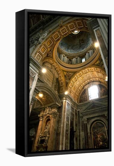 Vatican City, Rome, Italy, Ceiling Inside Saint Peter's Basilica-David Noyes-Framed Premier Image Canvas